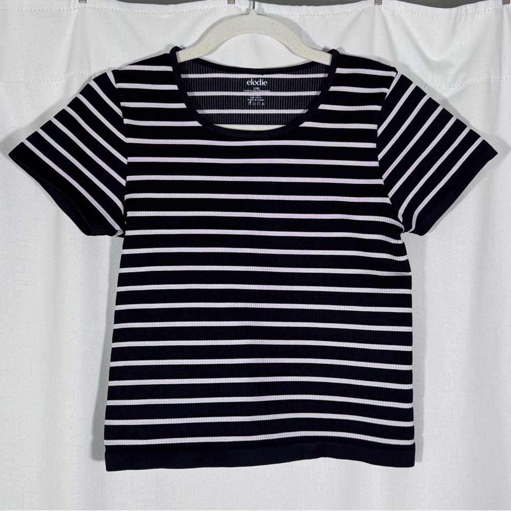 Elodie Black & White Sriped Tee